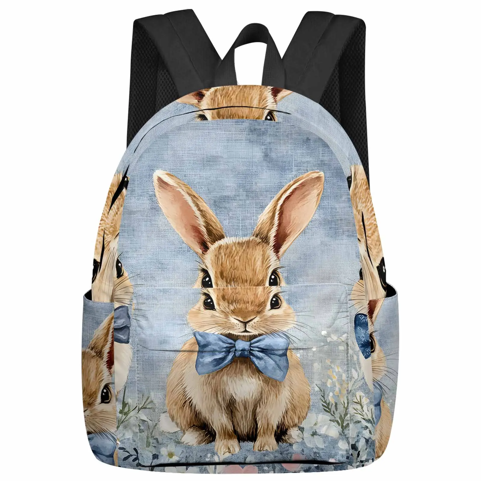 

Spring Pastoral Easter Rabbit Backpack School Bags for Teenagers Students Laptop Bag Women's Casual Travel Backpack