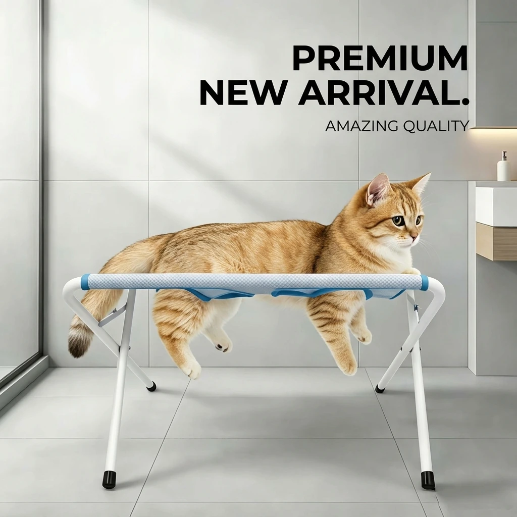 Pet Grooming Stand for Dogs and Cats Foldable Hammock Station for Bathing Nail Trimming and Drying Restraint