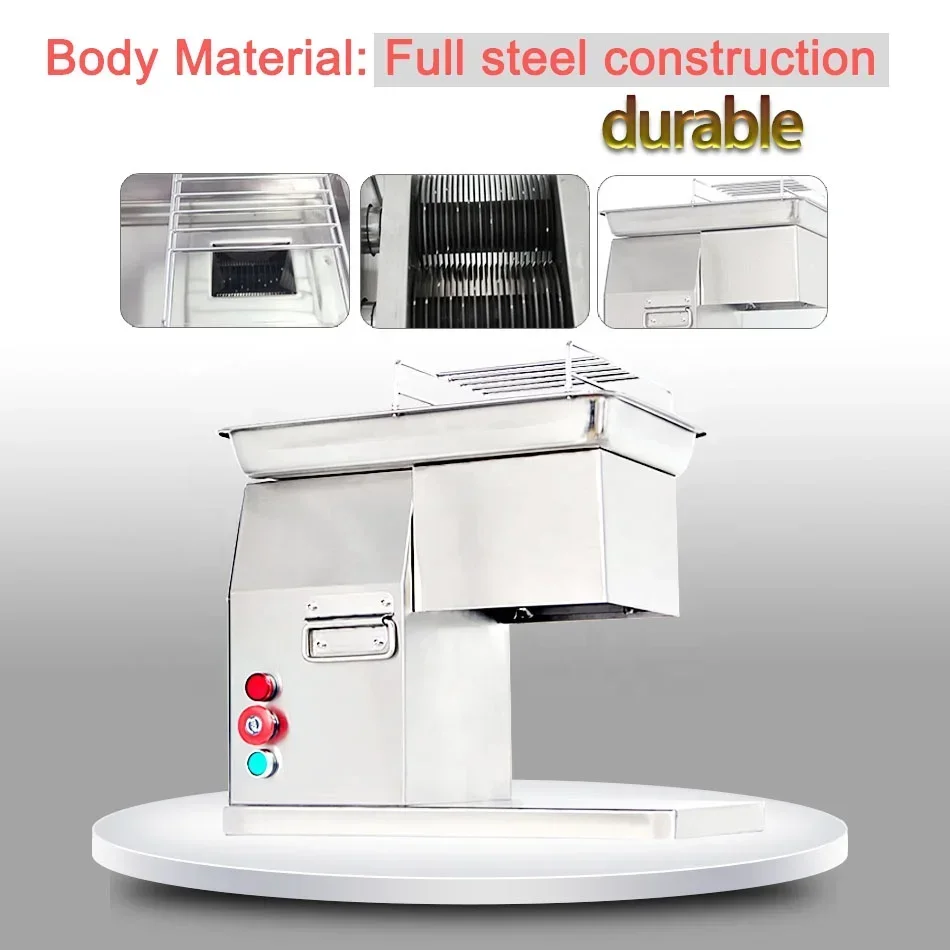 Factory Outlet Electric Table Type Automatic Commercial Meat Slicer Cutter Shredded Meat Cutting Machine