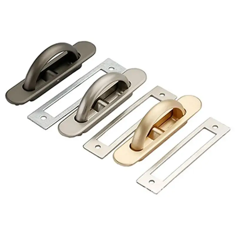 Rotating Hidden Handle Recessed Tatami Handles Rotate Floor Cabinet Concealed Sliding Door Handles Furniture Hardware Fittings