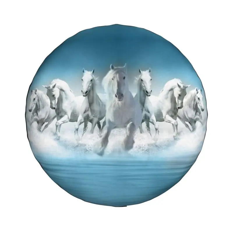 Classic Horse Running Painting Spare Wheel Cover for Mitsubishi Pajero 4x4 RV Custom Animal Tire Protector 14\