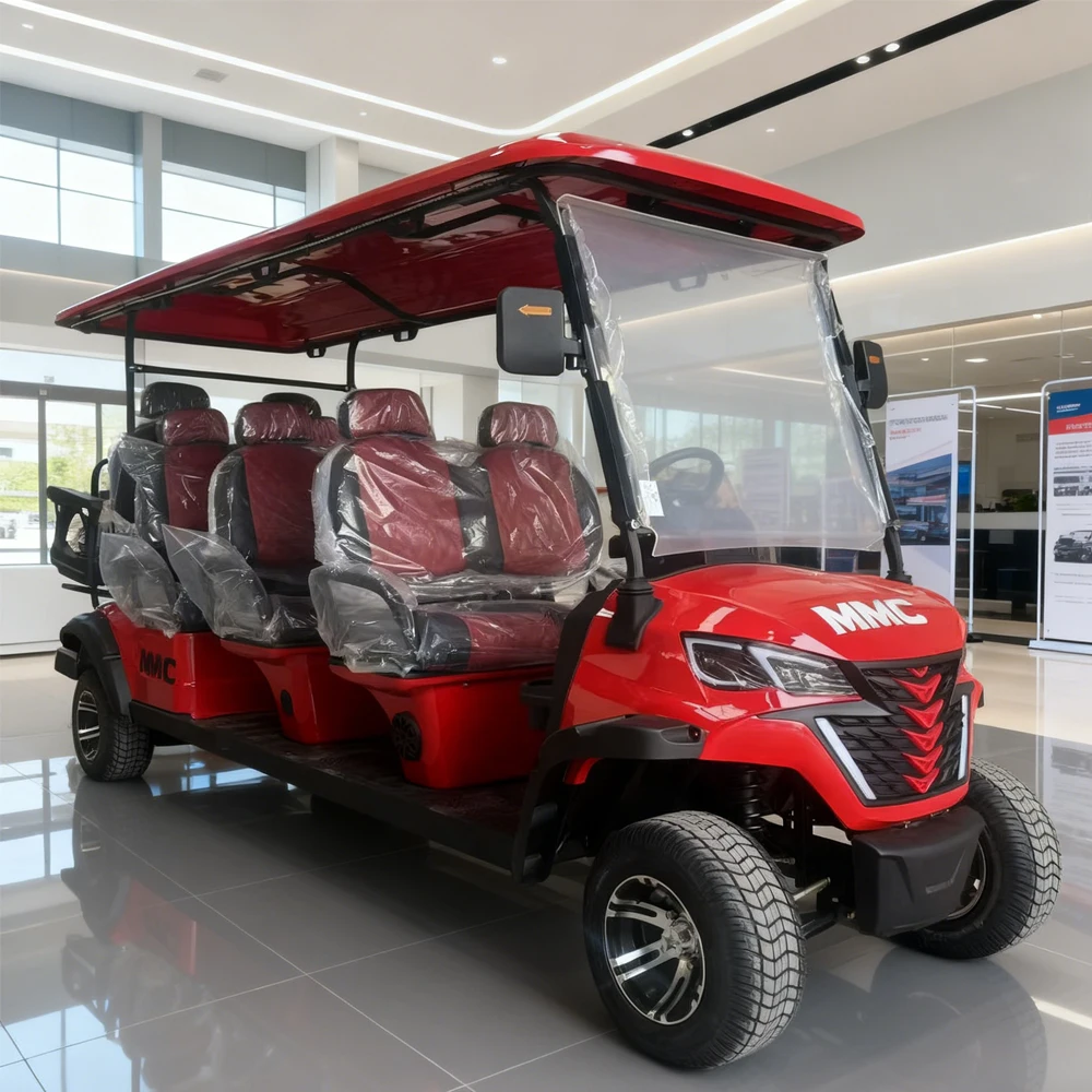 شعبية جديدة 8 مقاعد عربة جولف كهربائية 5000 واط سكوتر بمحرك الذهاب عربات الكبار عالية القوة الصلب لمشاهدة معالم المدينة عربة جولف كهربائية