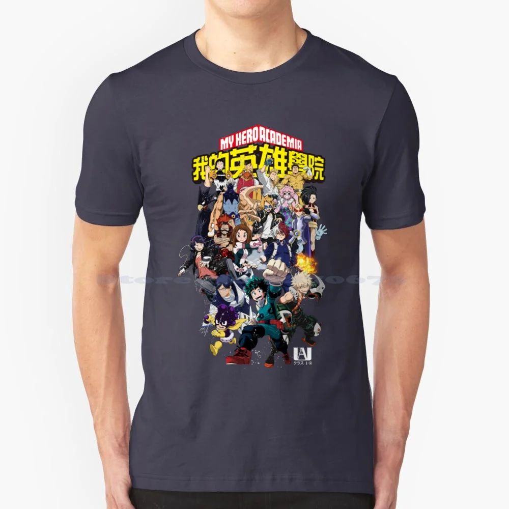 Boku No Hero T Shirt 100% Cotton Tee Mha Boku No Hero Academia Izuku Midoriya Shoto Todoroki Katsuki Bakugo Anime Kirishima