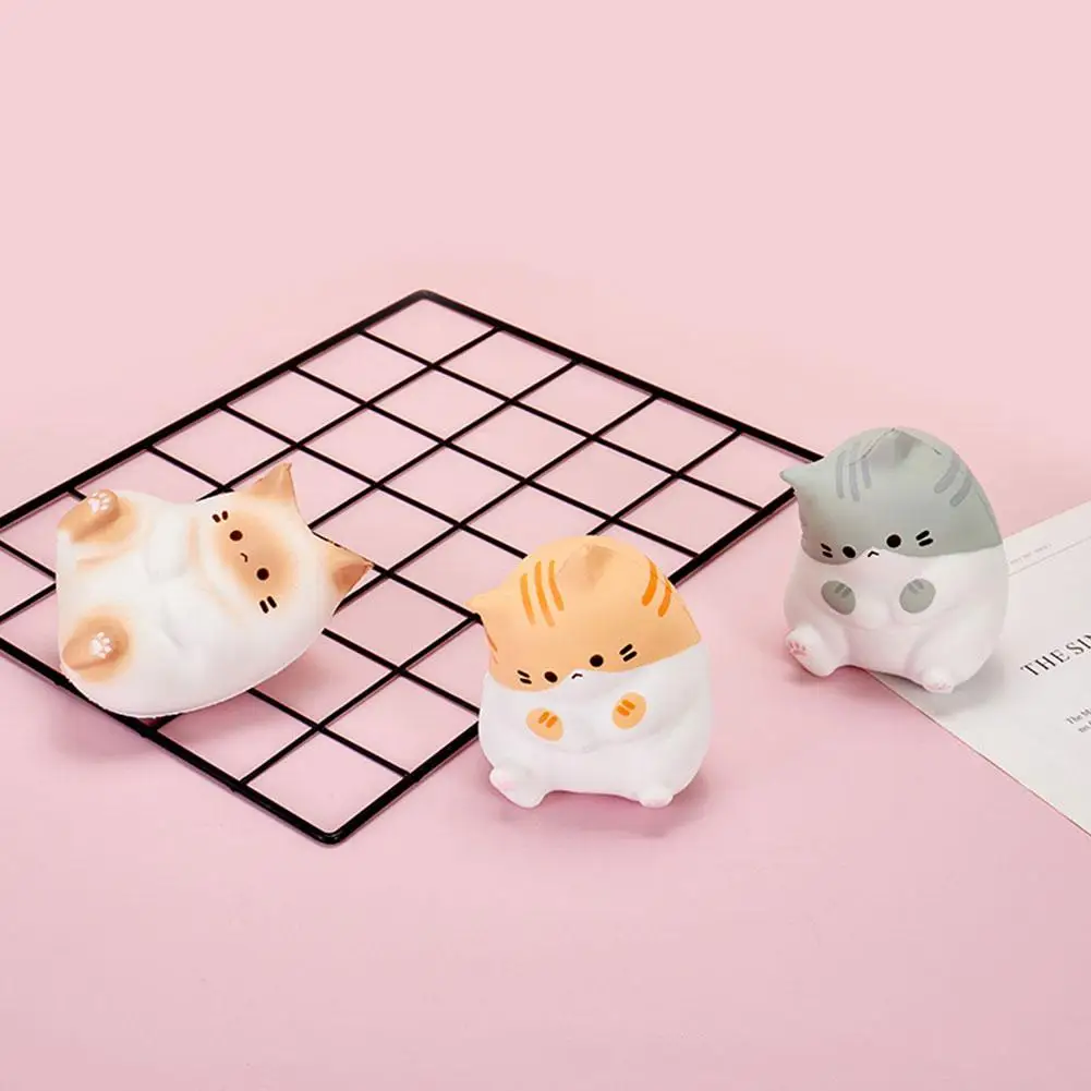 

Сжимаемая игрушка для кошек, мультяшная кавайная игрушка с изображением кота, восстанавливающая игрушка в виде животного, мяч для снятия стресса, украшение для комнаты для девочек T5C0