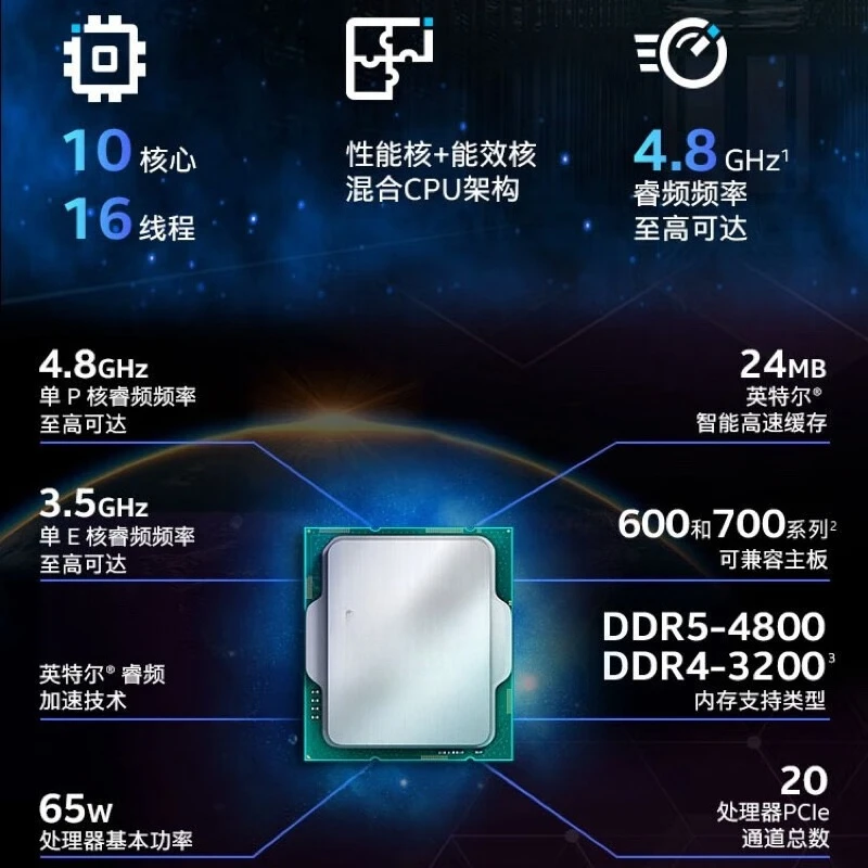 13490F Boxed CPU10 Core 16 Thread Computer Processor Unique
