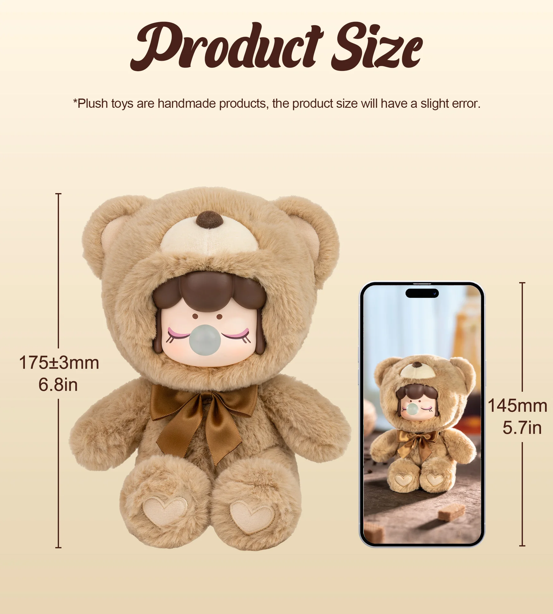 Robotime Rolife Nanci Chocolate Colorful Plush Bear Series Blind Box Handmade Decoration Surprise Box Children\'s Christmas Gifts