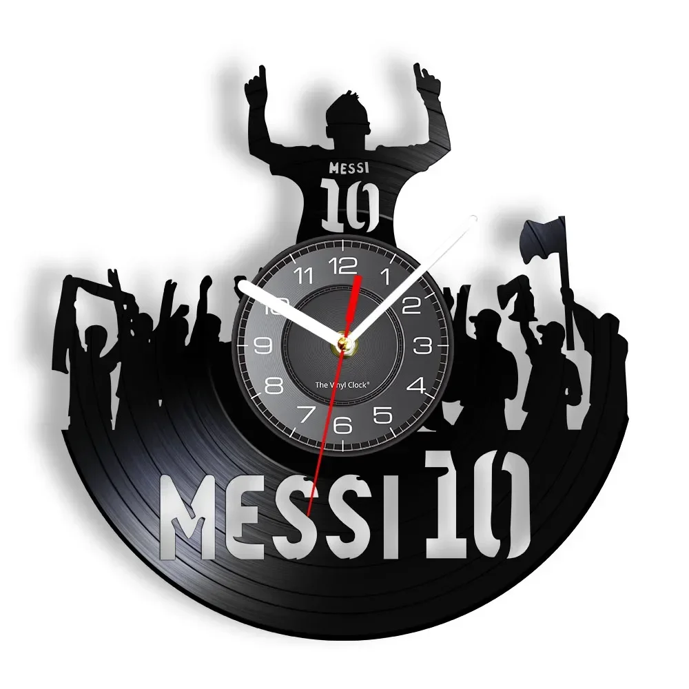 The King 10 Vinyl Record Wall Clock Argentina Football Player Diego Vinyl Clock The Unstoppable Force Legend for Football Fans