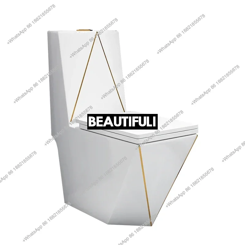 

Light Luxury New Home Flush Toilet Sit Toilet Direct Discharge Type Rear Washdown Wall Drainage Toilet