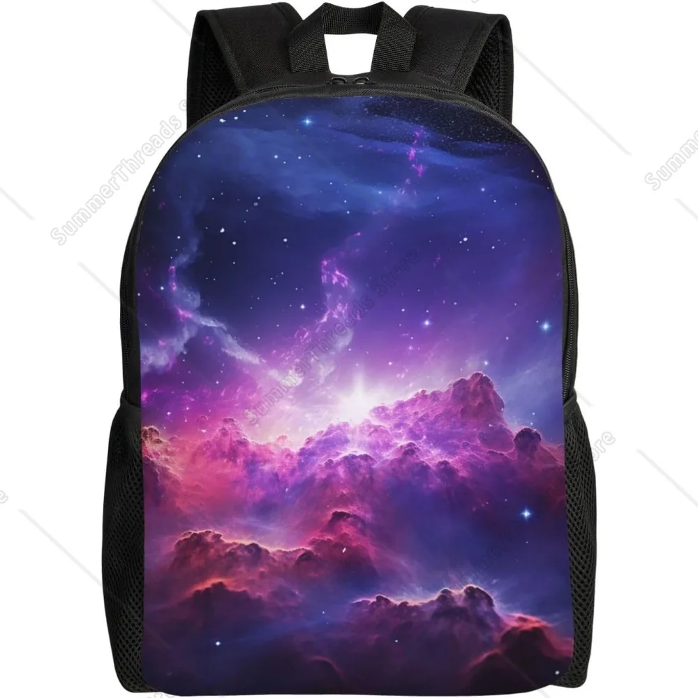 

Purple&Blue Galaxy Laptop Backpack For Women Men College Backpack Work Business Computer Bag Lightweight Bookbag Teacher Nurse