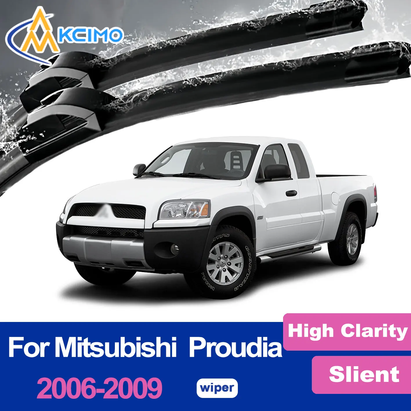 

2 Pack Silent Beam Wiper Blades for Mitsubishi Raider 2006–2009 Noiseless All-Weather Design Windshield Rain Brush Accessories