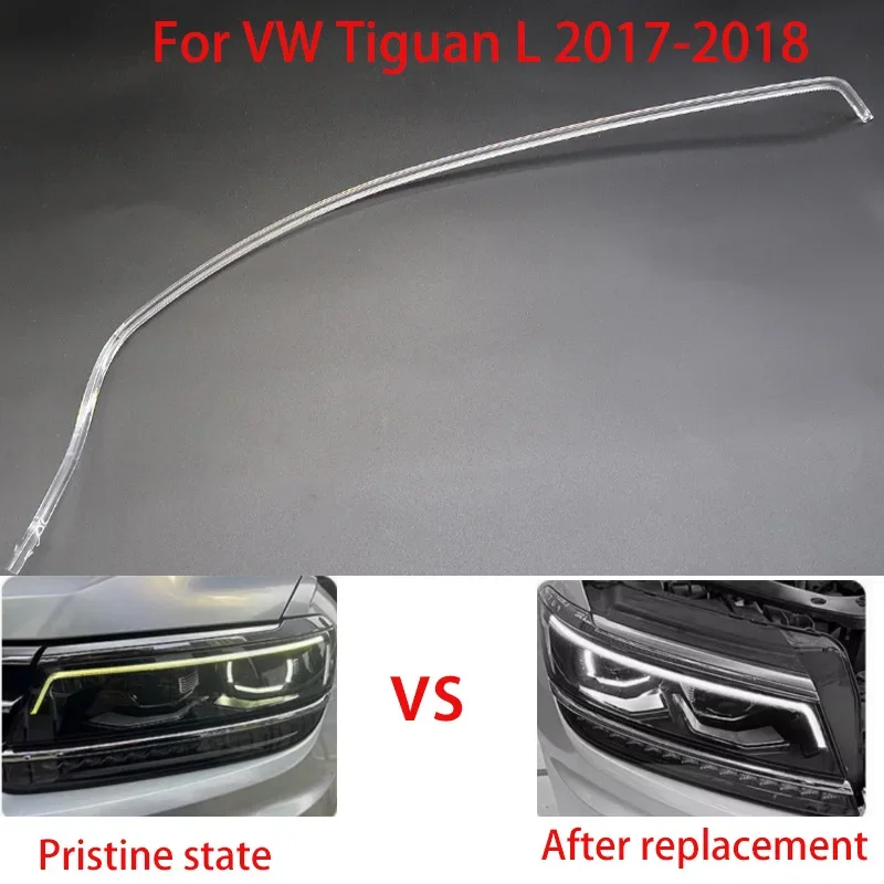 For VW Tiguan L 2017-2020 LED Car Headlight DRL Light Guide Plate Light Guide Tube Daytime Running Light Guide Angel Eye