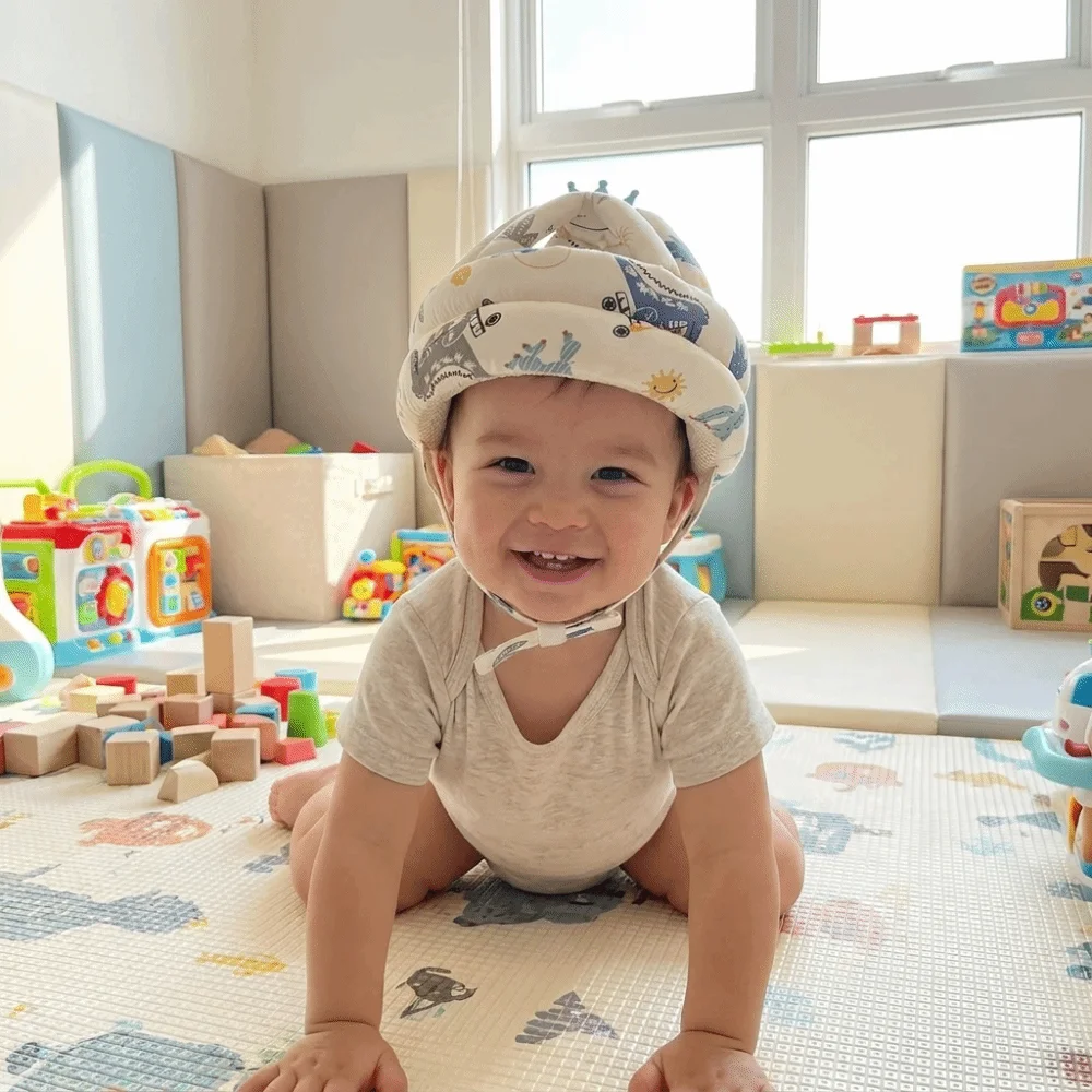 Infant Head Protector - Soft Baby Safety Helmet Adjustable Comfortable