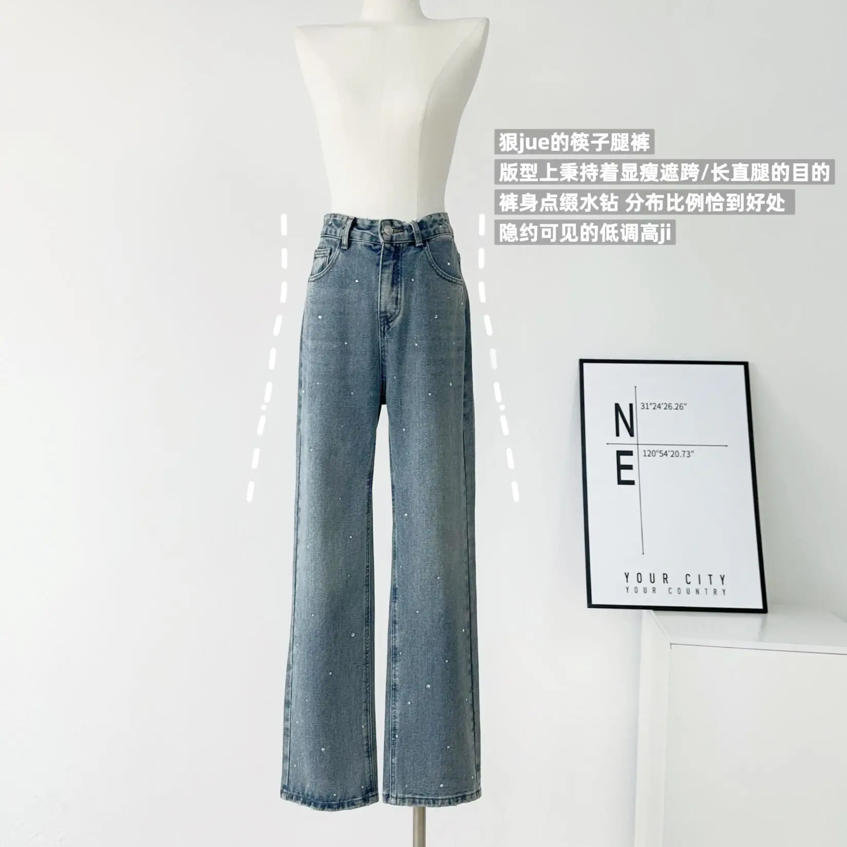 

Women's Blue Y2k Baggy Jeans Harajuku Japanese 2000s Style High Waist Oversize Denim Trousers Jean Pants Vintage Trashy Clothes