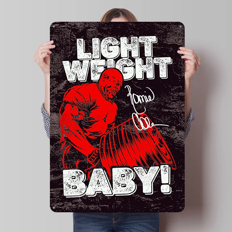 Gym Quote Lightweight Baby Ronnie Coleman Metal Poster Custom Wall Art Retro Vintage Tinplate Signs for Man Cave Bar Accessories