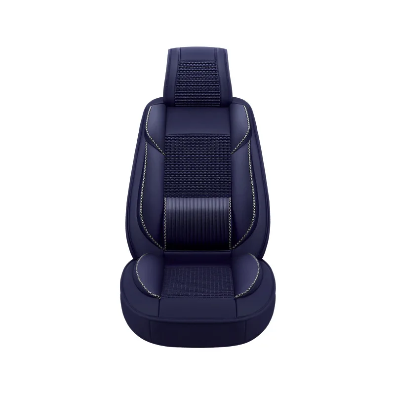 Waterproof Cover Durable Well Fitting Front and Back 5 Seaters Full Set Ice Silk Universal Car Seat Cover