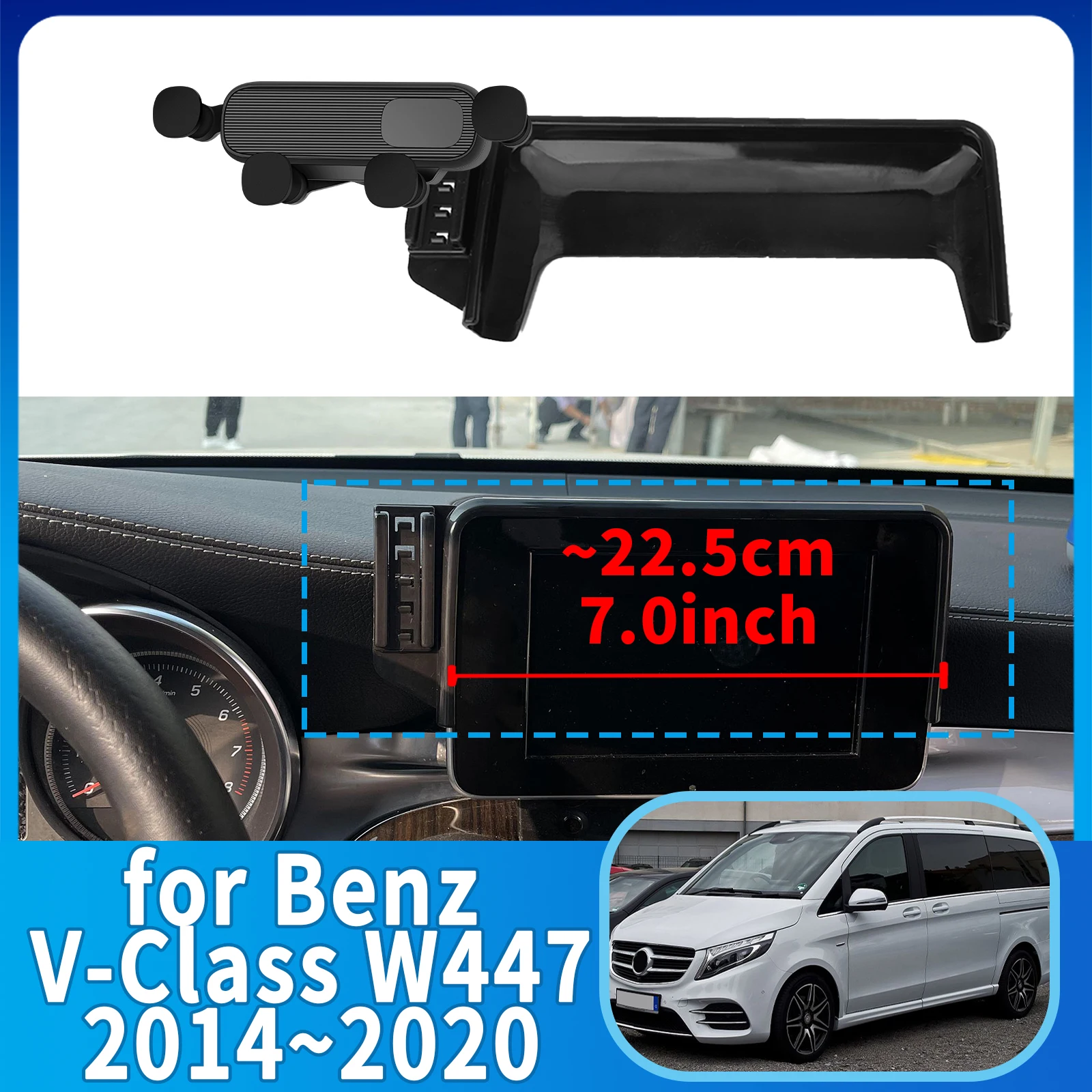 

fit for Mercedes-Benz V-Class W447 2014-2020 Phone Holder, Dashboard Screen Mount Bracket Easy Installation​​ Car accessoires
