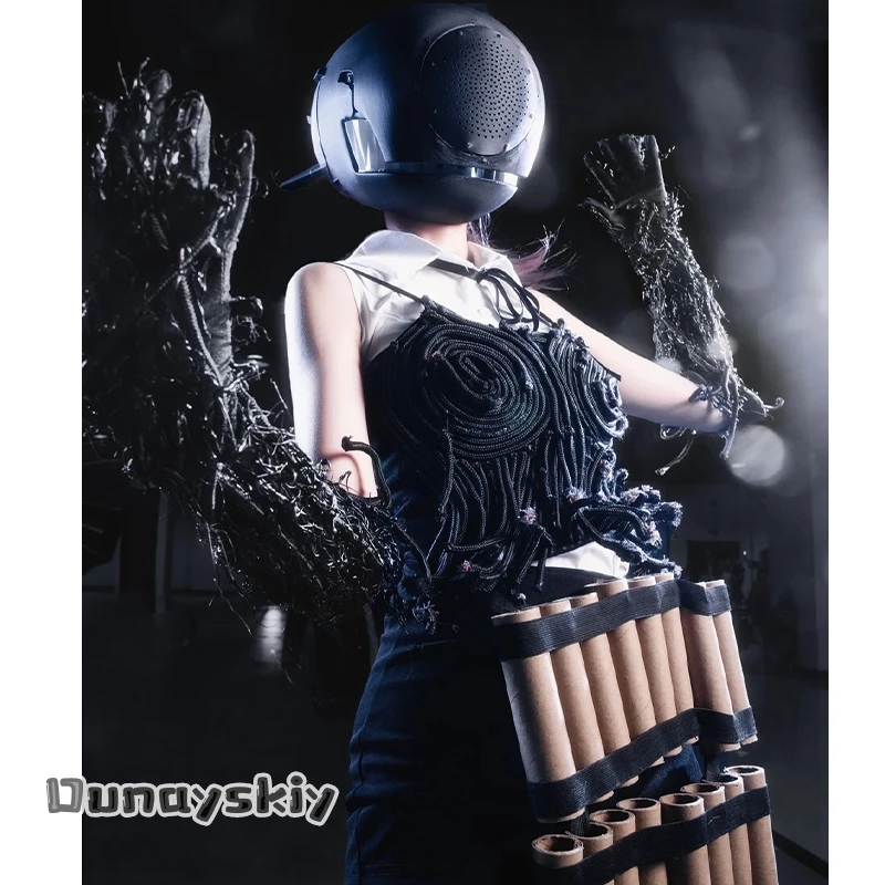 aBDss*Chansa Damen Reze Bazooka Helm Requisite Anime Cosplay Zubehör Perfekt für Halloween, Comic Con und Cosplay-Events