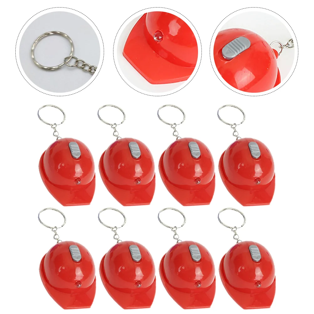 

Flash Light Keychains Flashlight Key Construction Mini Led Ring Party Keyring Torch Hat Chains Light Flash Shade Security Favors