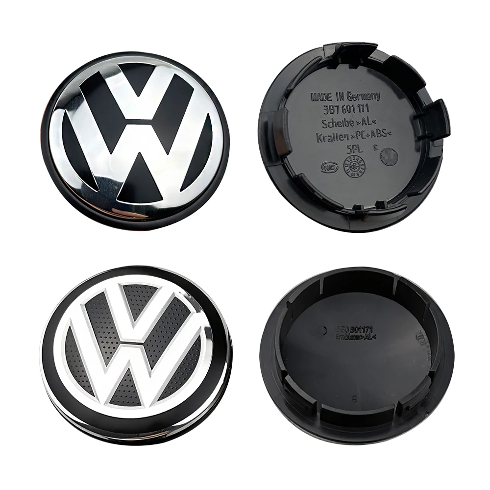 4pcs 56mm 65mm 70mm Car Styling Wheel Center Cap Hub Covers Badge Accessories For VW Volkswagen Golf Sharan Passat Tiguan