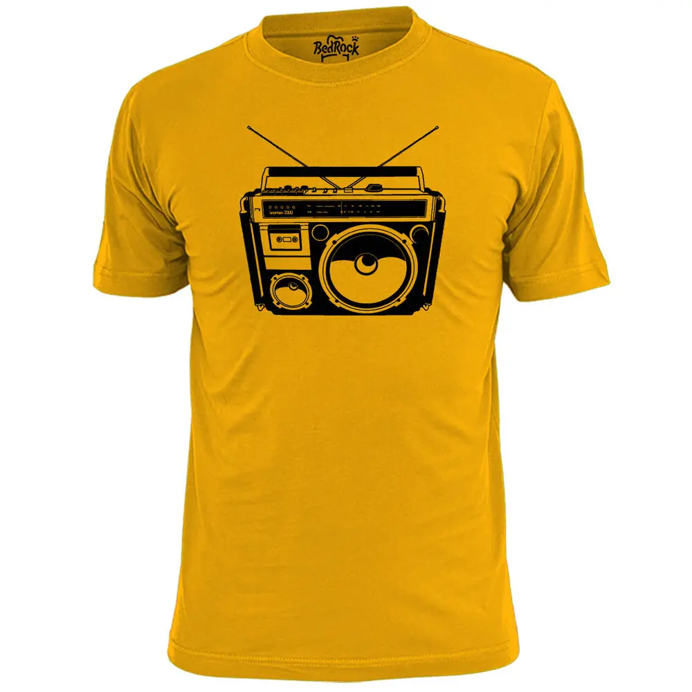 Mens Boombox Retro T Shirt Stereo Cassette  High Quality 100%Cotton Short Sleeve