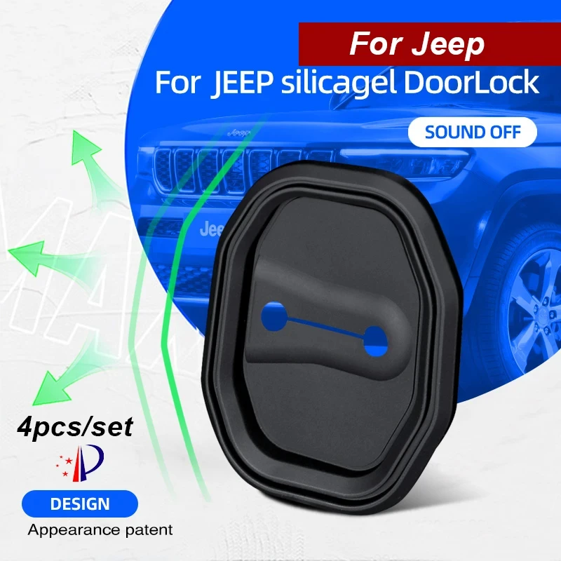 

Silicone Car Door Lock Cover Anti-collision Protective Case For Jeep Wrangler Rubicon Compass Patriot Cherokee Grand Cherokee