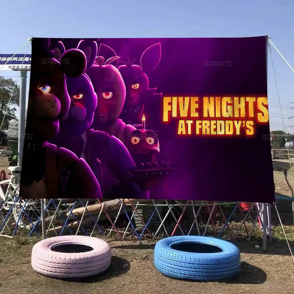 Fnaf Five-nights-At-Freddys Anime Chart Flag For Living Room Home Dorm Decor Art Home Decor Banner