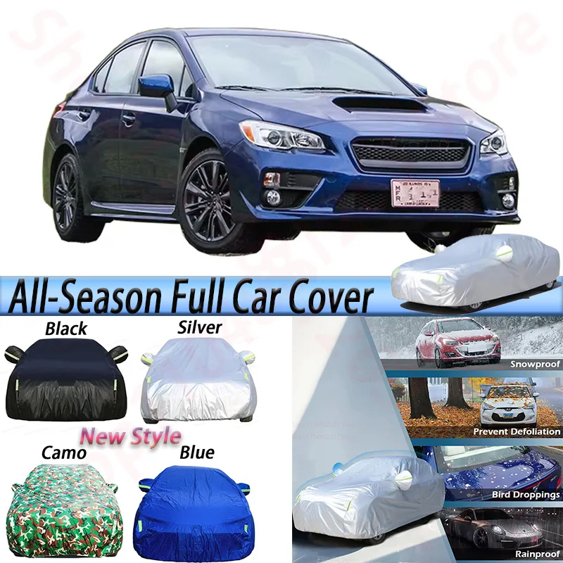 

Full Waterproof Car Covers For Subaru WRX 2011-2023 Sun Shade Anti-UV Snow Rain Resistant Outdoor Auto Cover Windproof
