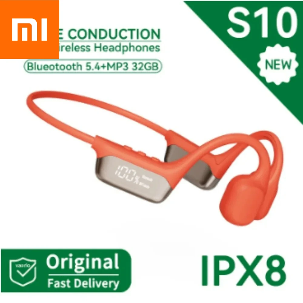 AliExpress Xiaomi New IPX8 Waterproof Bluetooth 5.4 Swimming Diving Bone Conduction Headphone Player Summer Sports Cycling Music Headset