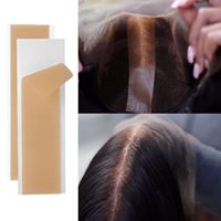 2/5/10 pcs Fake Scalp Tape For Lace Wigs, Realistic Looking Parting Silicone Scar Tape With Knots Natural & Easy to Use
