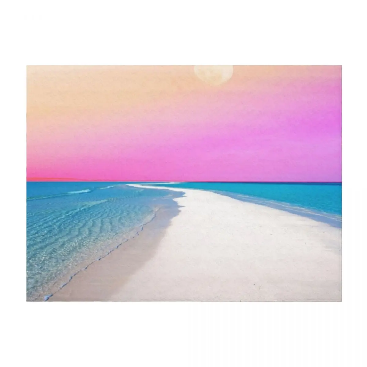 

Ocean & Moon II #digitalart #nature Throw Blanket heavy to sleep Plaid Bed wednesday Blankets