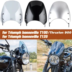 Motorcycle Windshield For Triumph Bonneville T100 T120 Headlight Fairing Windscreen Deflectors For Triumph Thruxton 900