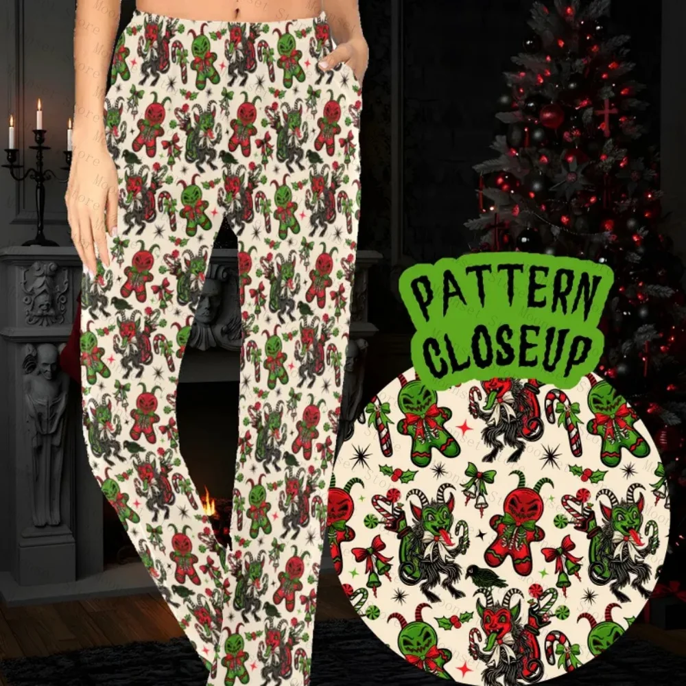 2026 Opossum عيد الميلاد بنطلون بيجاما المرأة عطلة صالة ارتداء المرأة الحليب الحرير سراويل منزلية غير رسمية يمكن ارتداؤها في الخارج #1