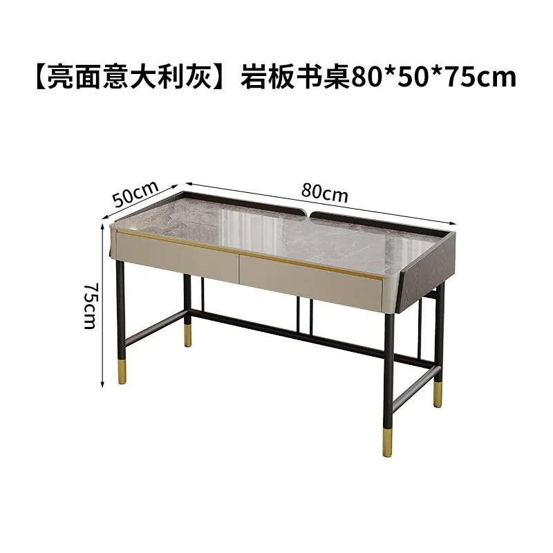 B-4 Slate Desk for Home Bedroom, Light Luxury Computer Desk for Girls, Simple Modern Office Desk