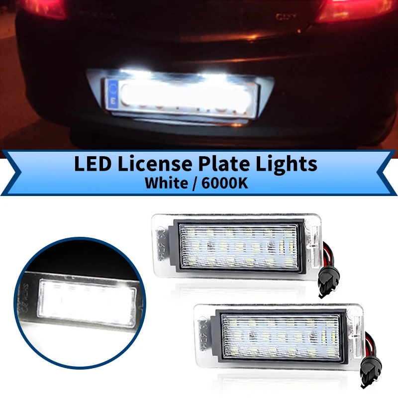 2PCS LED License Plate Light for Buick Encore/Enclave/Verano/La Crosse/Envision/Allure for Cadillac ATS/CTS/ELR/XTS/SRX Car Lamp
