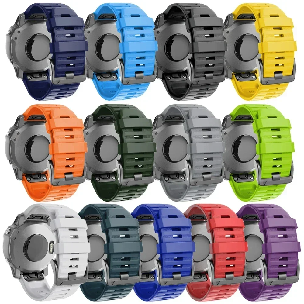 22/26mm Original Silicone Smart Watch Band for Garmin Fenix 6 6S 6X 7X 51mm 7 Pro 5 5X 5S 3HR Forerunner 965 Quick Release Strap view 6