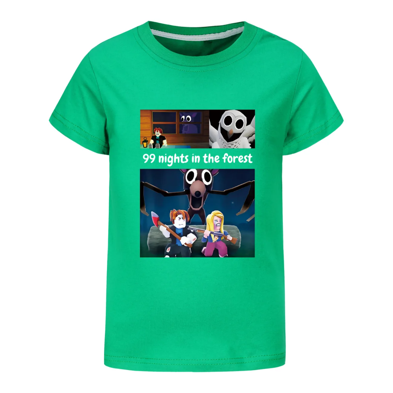 

Лето 99-ночей в лесу, детская футболка с короткими рукавами и рисунком, летняя футболка для мальчиков и девочек, детская одежда, футболка с аниме