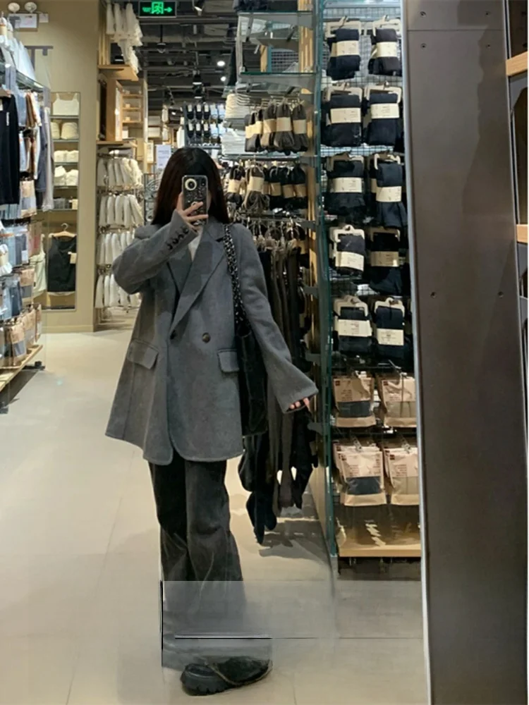 

Джинсы женские прямые с высокой талией, свободного кроя, стройнящие, больших размеров, светло-голубые, модные джинсовые брюки-клеш с высокой талией