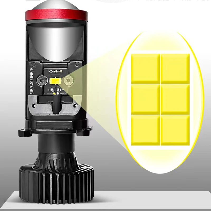 120 واط H4 المصابيح الأمامية سيارة H4 LED جهاز عرض صغير عدسة 6000 كيلو عالية منخفضة شعاع توربو مروحة السيارات LED H4 مصباح LHD RHD Y6 Y7 Y8 12 فولت 24 فولت #2