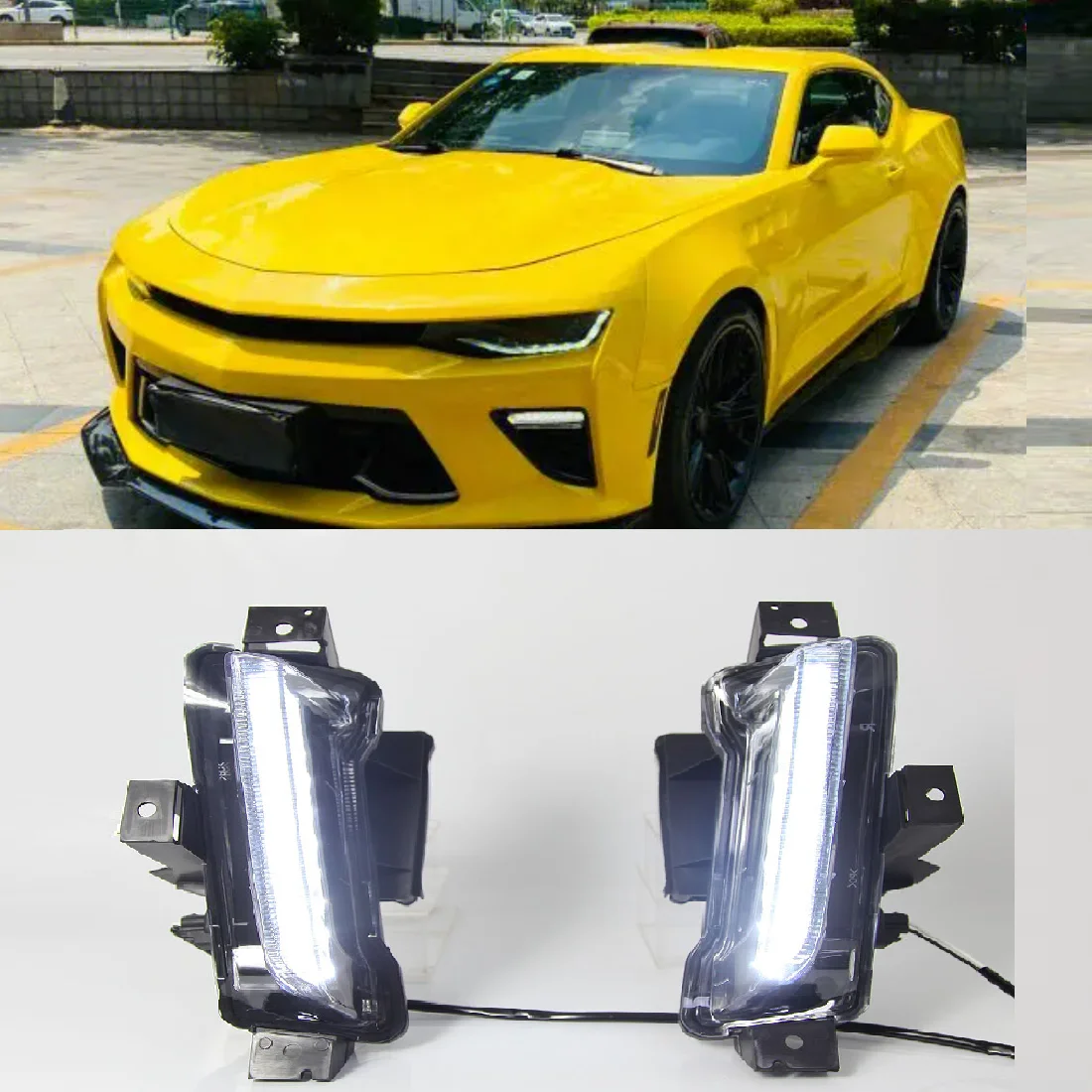 

Front Bumper Foglight Fog lights day light for Chevrolet Camaro 2016 2017 2018