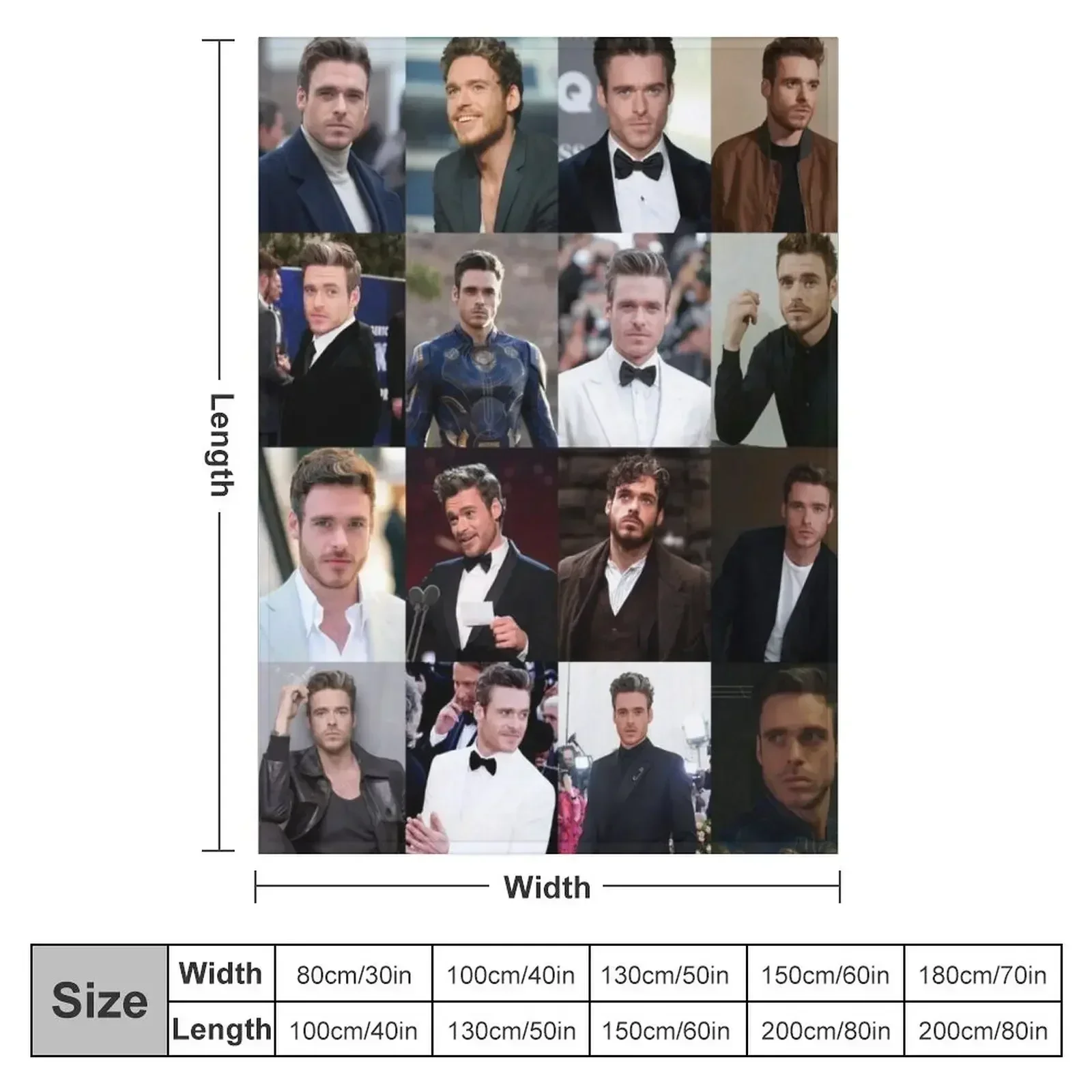 Richard Madden Throw Blanket christmas decoration warm winter Loose Designers funny gift Hair Blankets