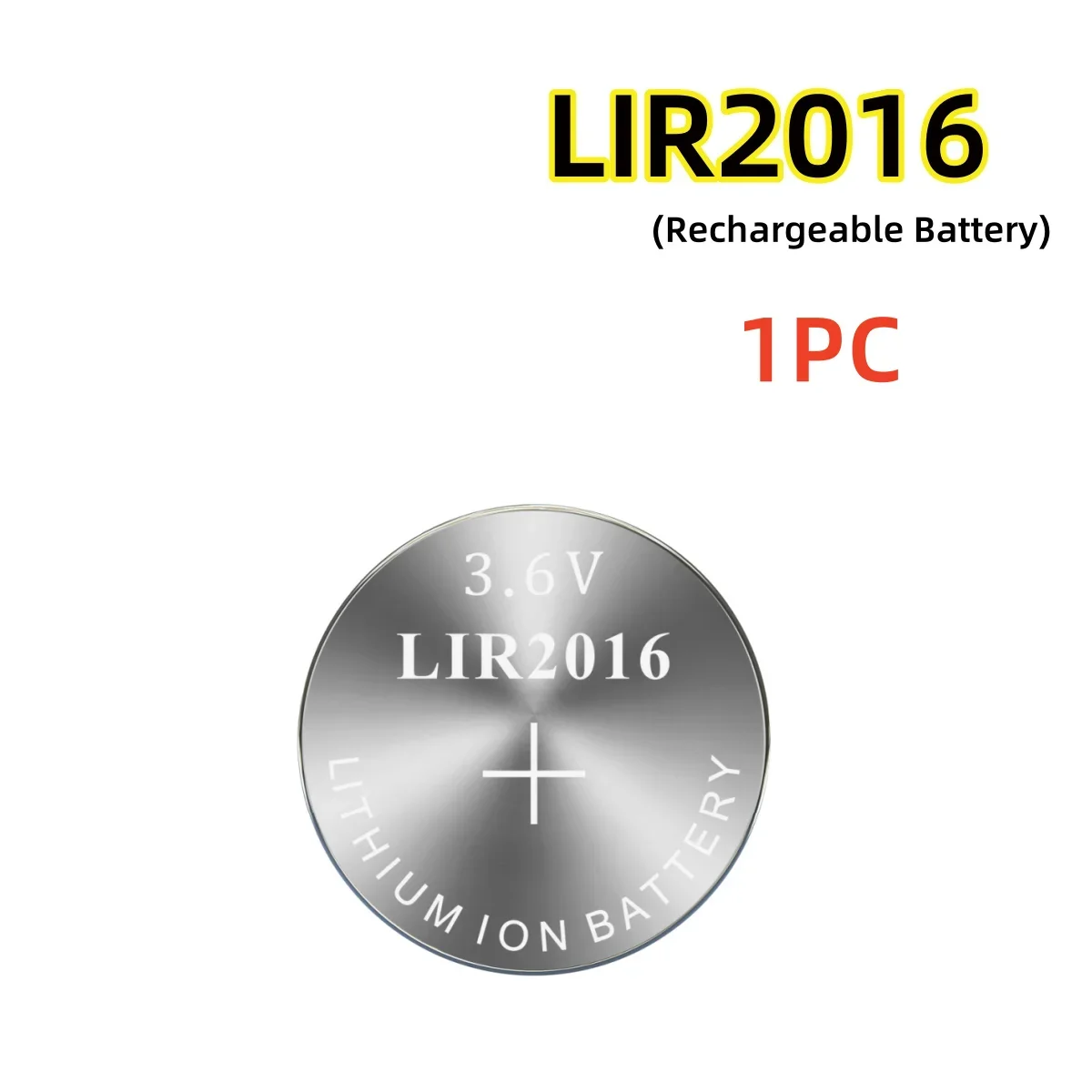 Rechargeable Button Coin Battery LIR2016 3.6V 1-10PCS Stable Power Cell for Watch Calculator Remote Control Use