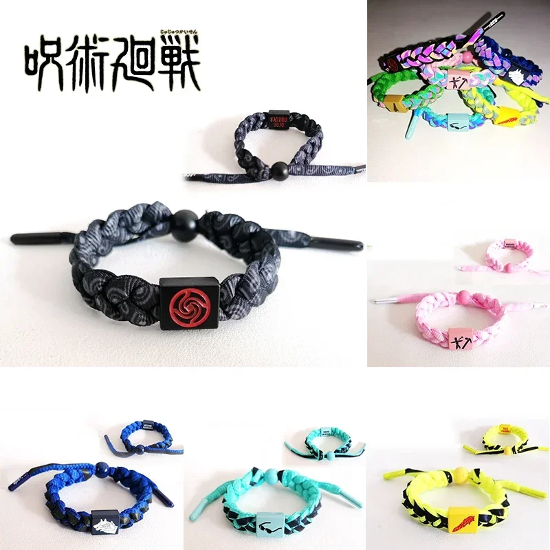 

Светоотражающие браслеты аниме дзюдзюцу кайсен, коса из веревки для рук, Юджи Нобара Сатору Мегуми Нанами, пара, студенческие модные аксессуары