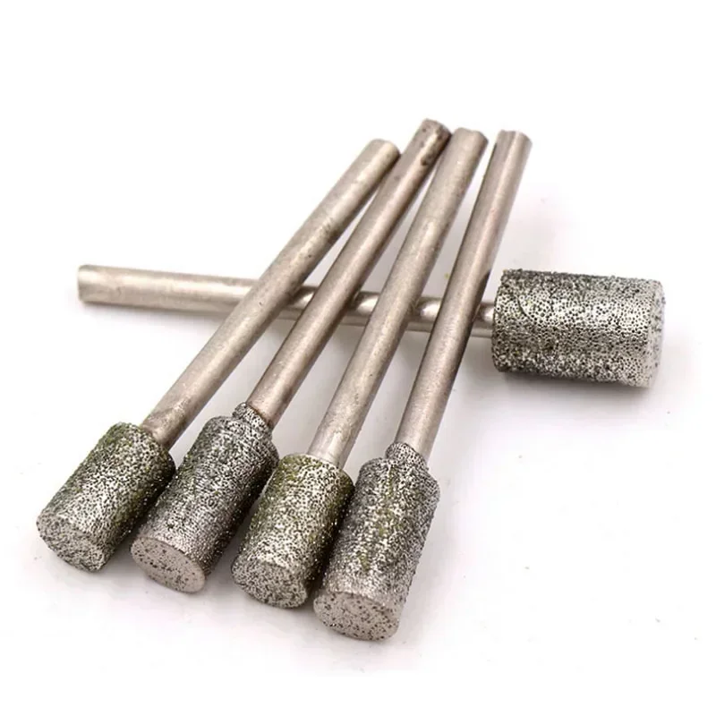 أسطواني الماس لدغ رأس مطحنة إبرة عصا إبرة 2.35/3 مللي متر عرقوب الماس قضيب إبرة مثقاب الخشب قطر 0.5-10 مللي متر