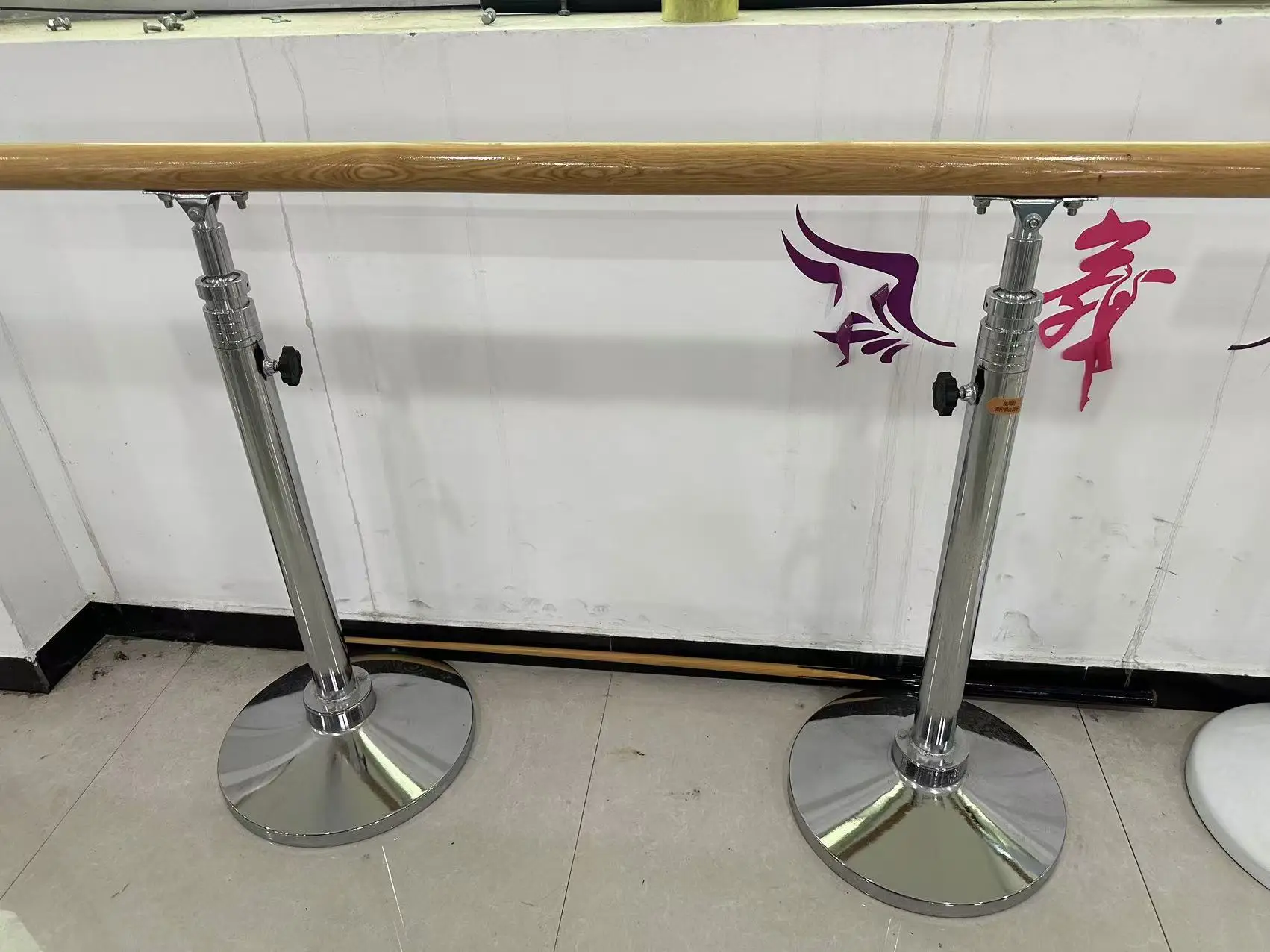 Professional High Quality Double Layer Wall Mounted Dance Barre Height Adjustable Gym Ballet Barre for Dance Club Training