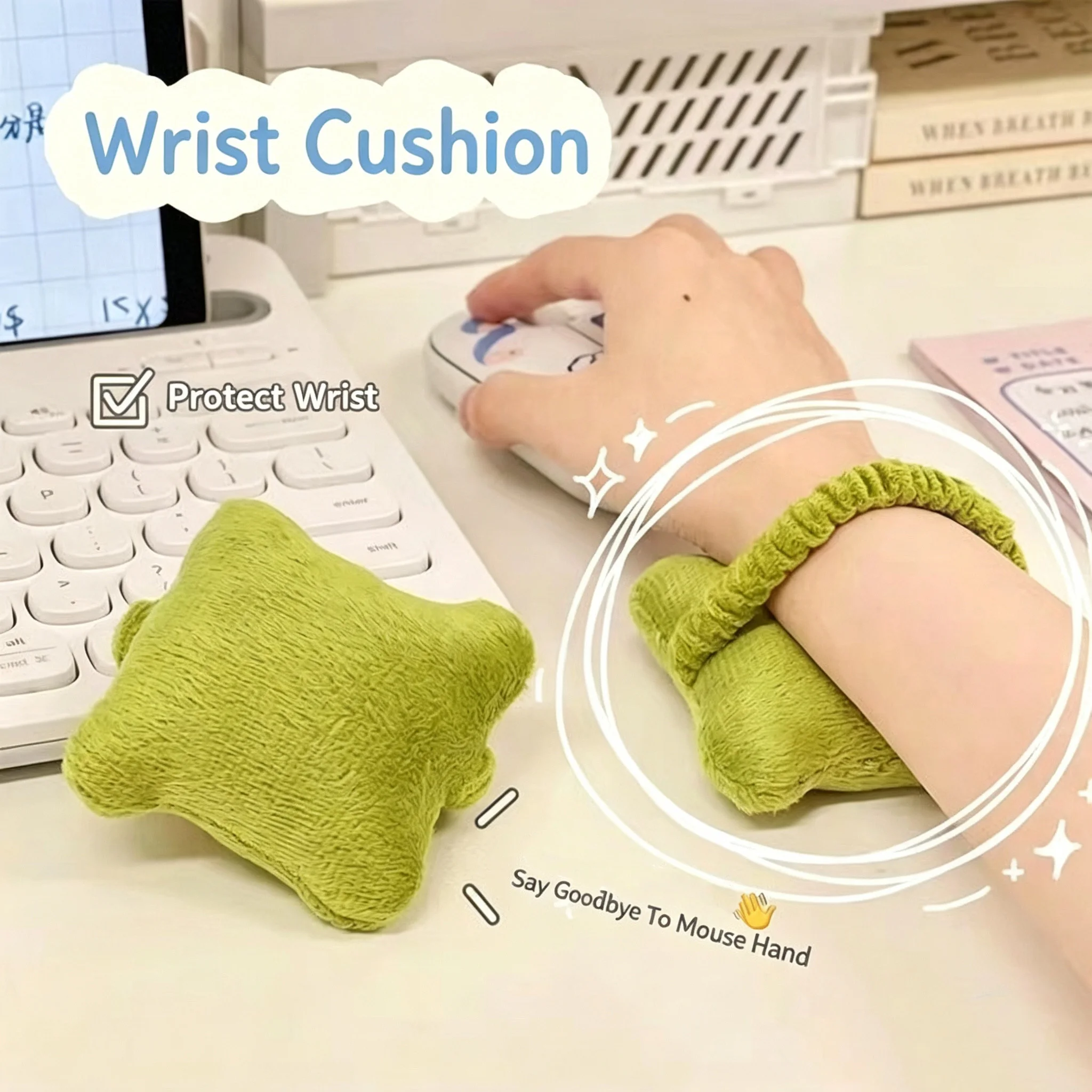 Cute Office Computer Typing Wrist Support Hand Pillow Desk Mouse Pad Protective Wrist Rest Ergonomic Hand Rest Pad