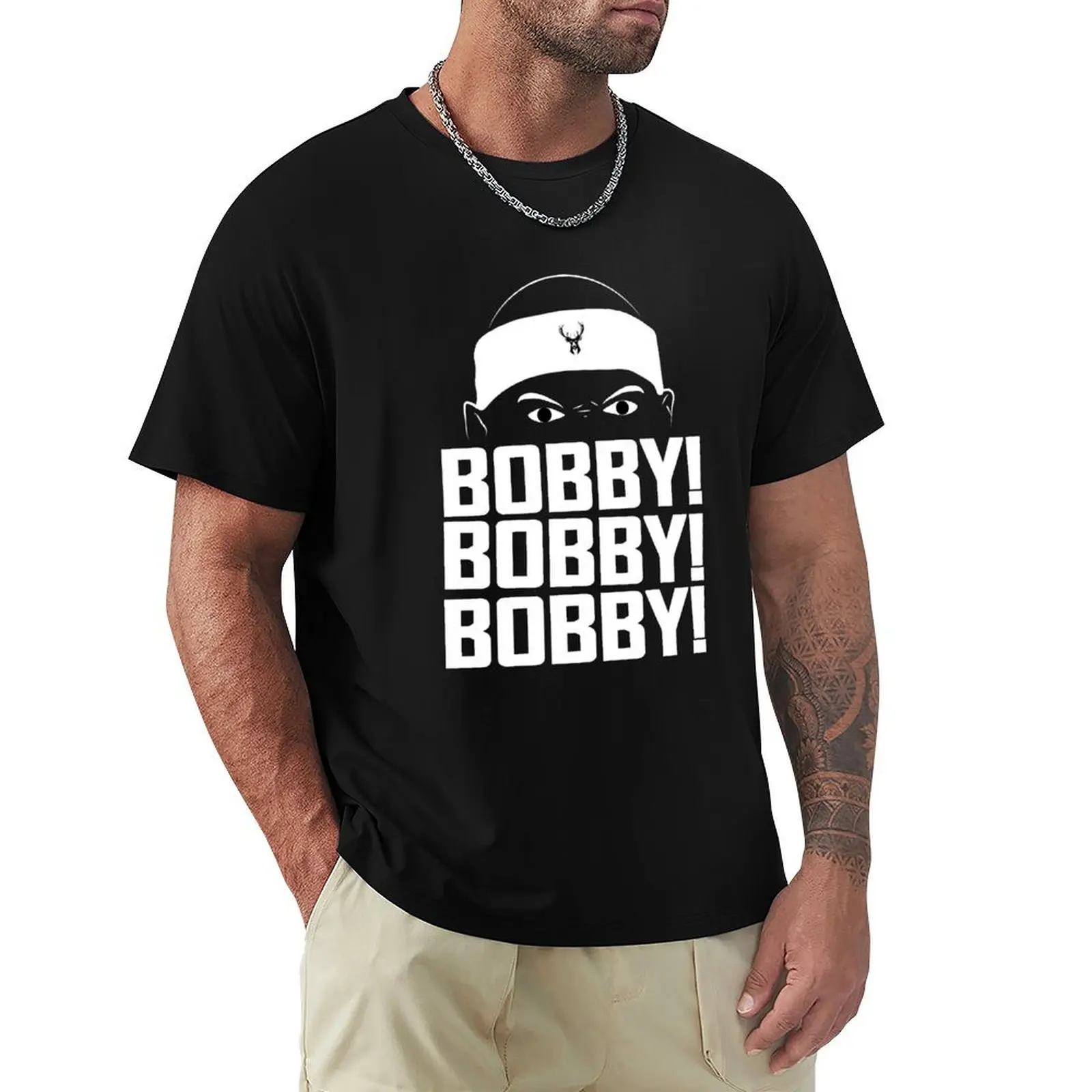 Bobby portis, bobby! bobby! bobby! T-Shirt Basic Breathable Solid Color T-Shirt