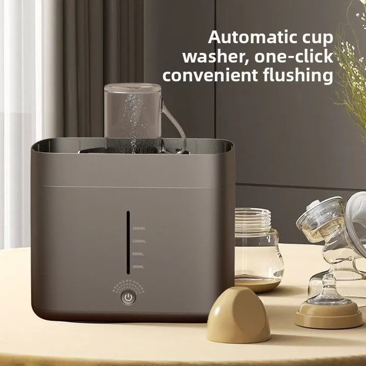 Tea Cup Washer Automatic Electric Compact Portable Rinser with Pressure Spray Cleaning for Home Kitchen Countertop Bar Use