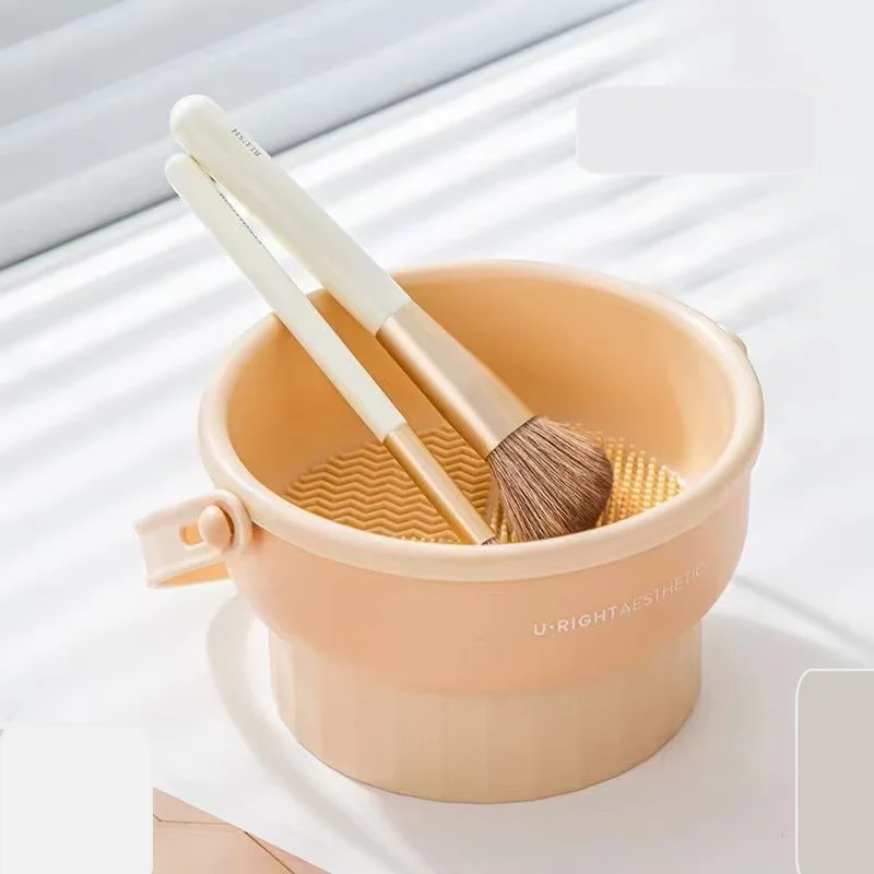 3-in-1 Make-up-Pinsel-Reinigungsschale zum Reinigen, Trocknen und Aufbewahren von Pinseln