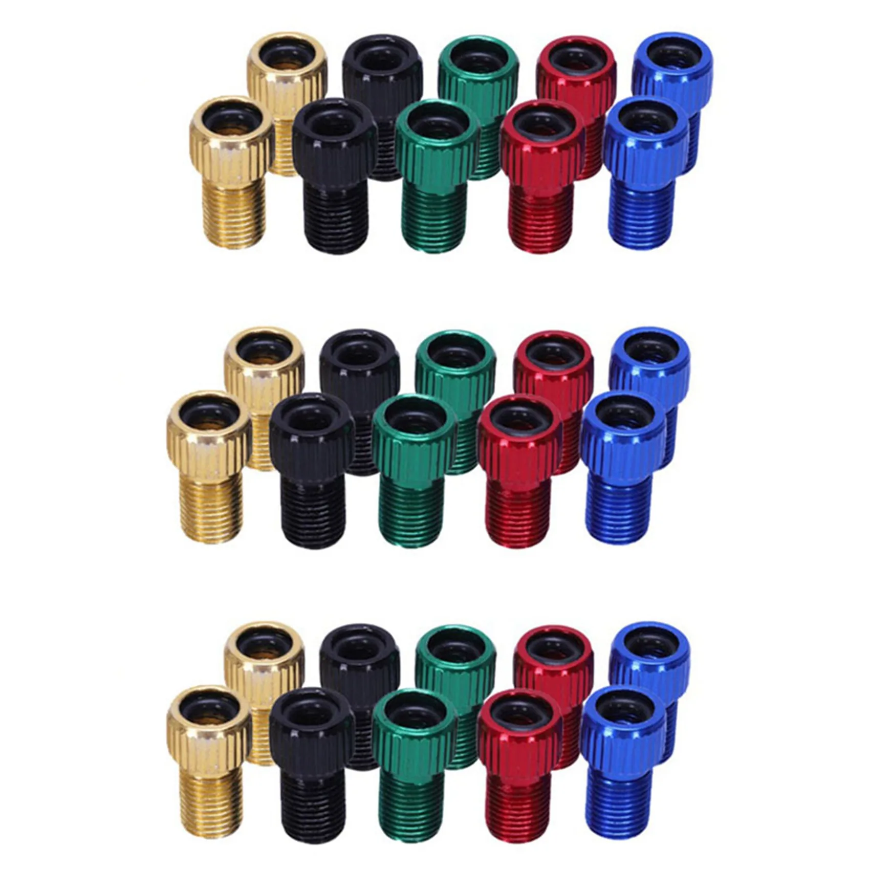 

A74K-30Pcs Преобразователь клапана Presta в Schrader, разноцветная трубка для велосипедных шин
