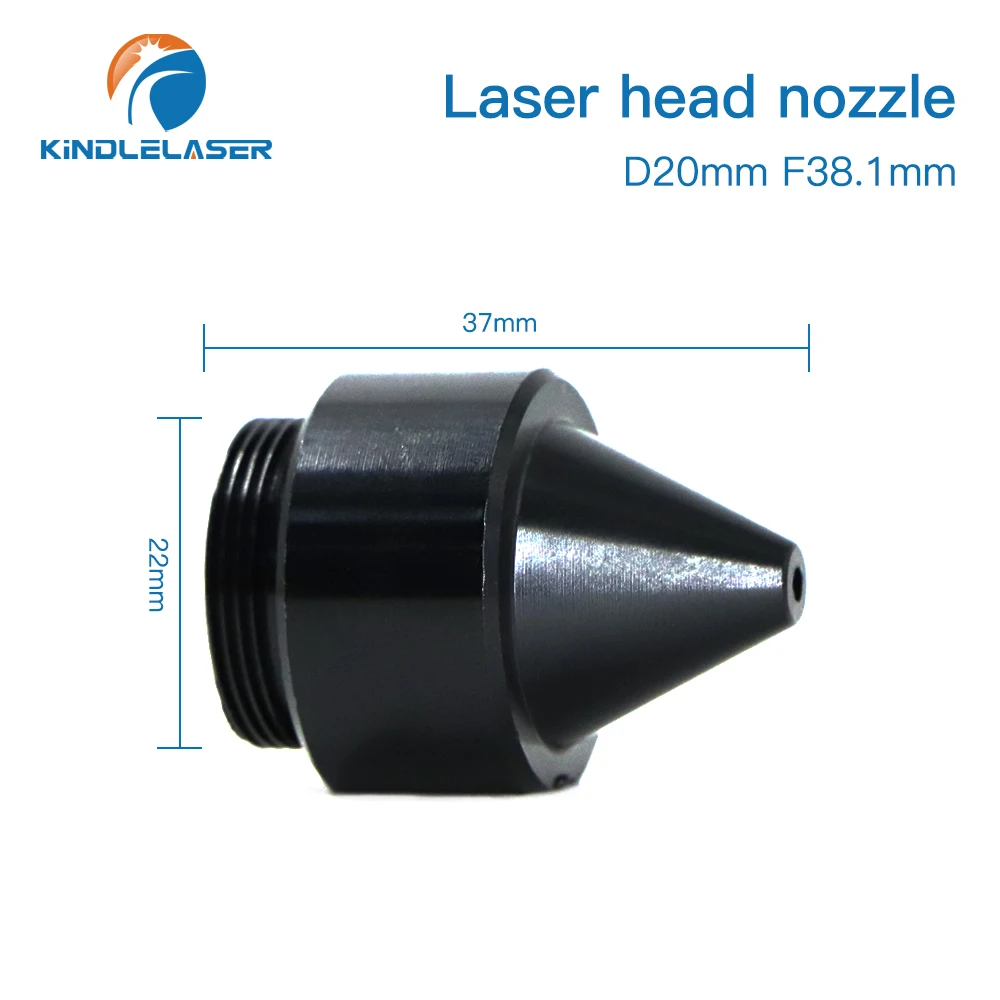 KINDLELASER Air Nozzle Diameter 20mm FL38.1mm for C series Laser Head at CO2 Laser Cutting Machine